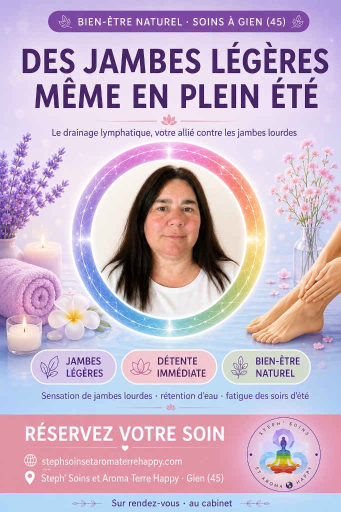 illustration Drainage lymphatique, fini les jambes lourdes