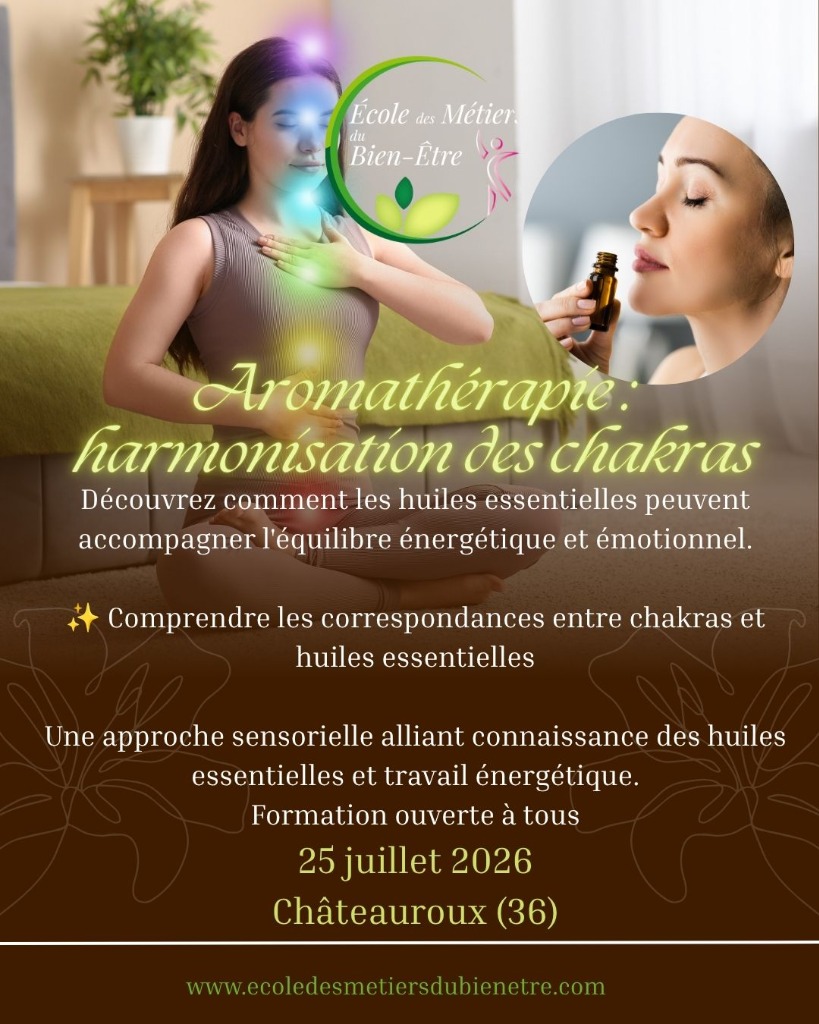 illustration Harmonisation des chakras avec les huiles essentielles