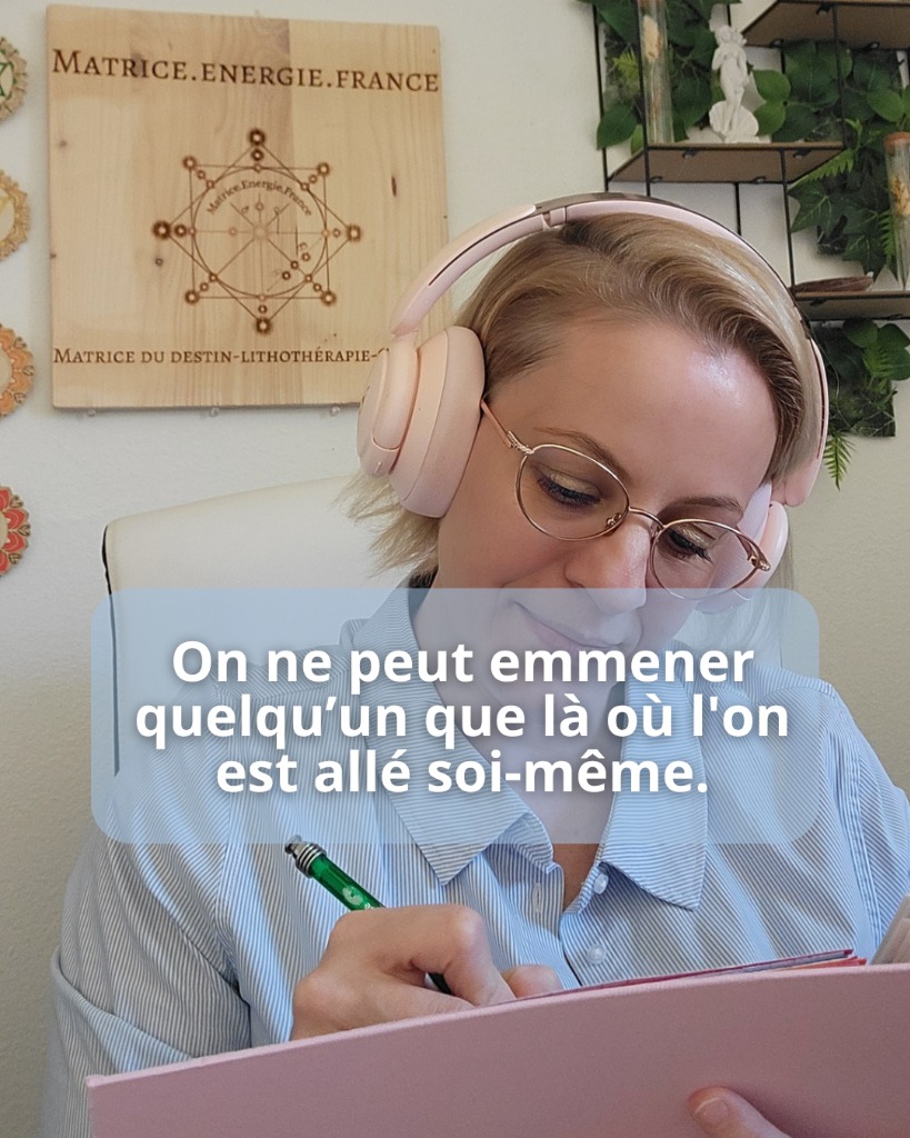 illustration On ne peut emmener quelqu’un que là où l'on est allé soi-même.