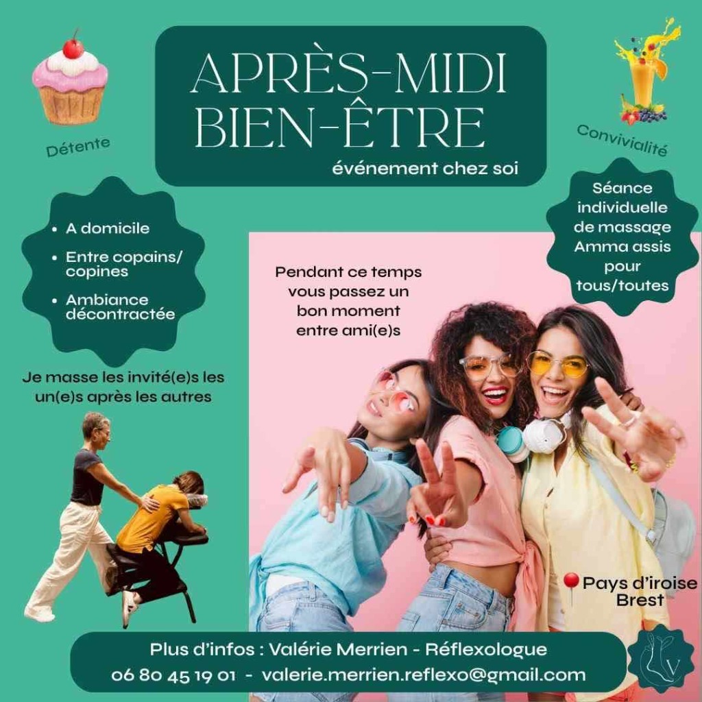 illustration Evenement Bien-être Massage Amma Assis à Domicile