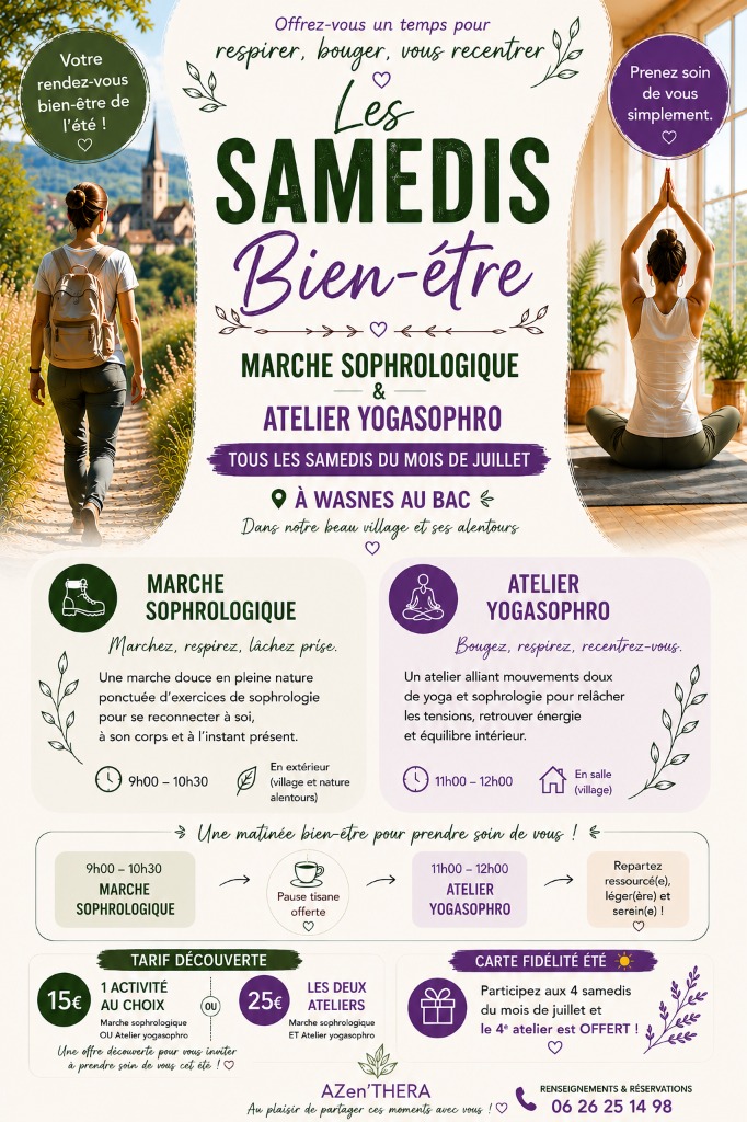 illustration Les Samedis Bien-Être en Juillet