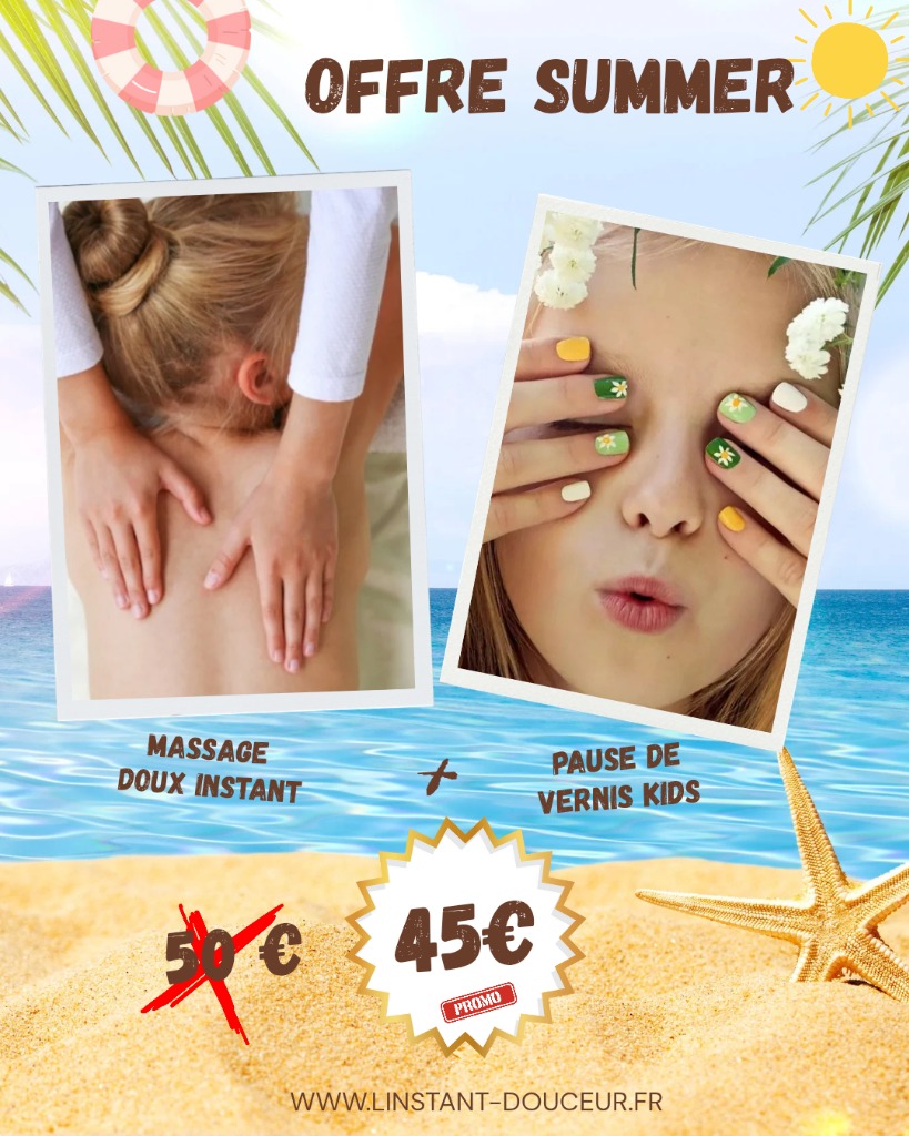 illustration 🦩☀️ OFFRE SUMMER - MASSAGE + NAILS KIDS🦩☀️