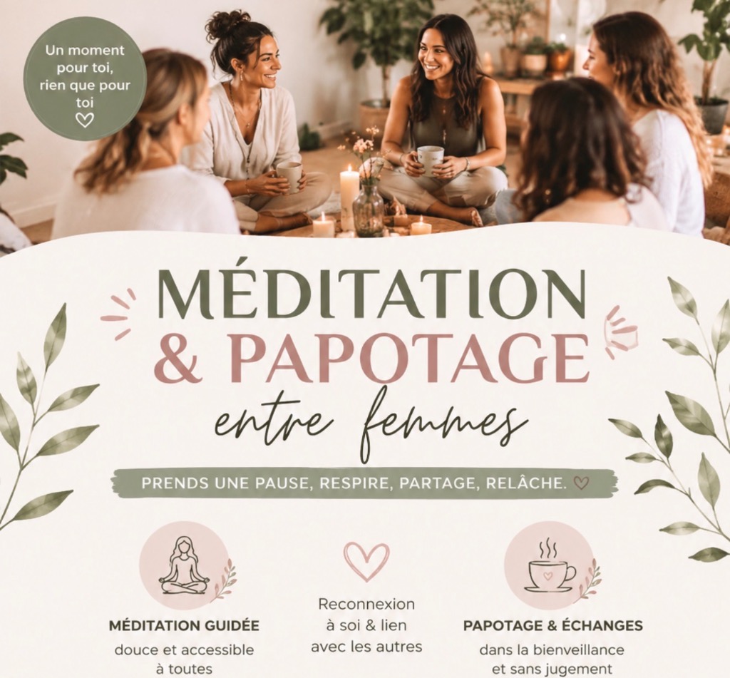 illustration Méditation et papotages