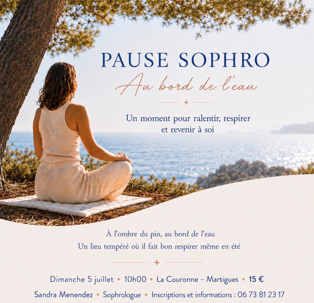 illustration « Ma pause sophro au bord de l’eau »