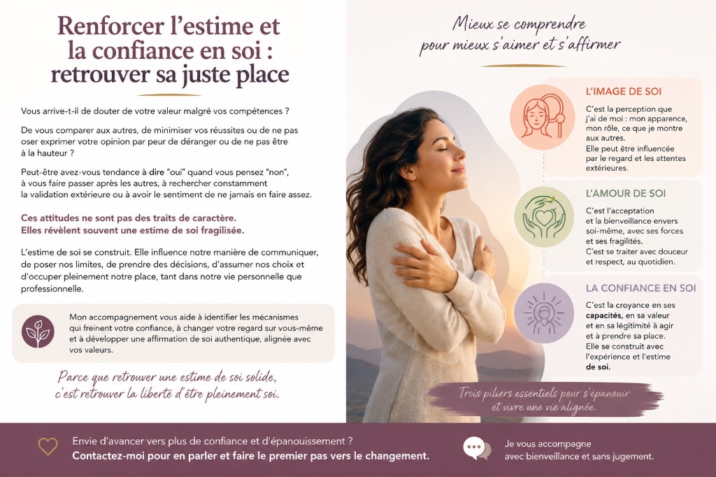 illustration Parce que retrouver une estime de soi solide, c'est retrouver la liberté d'être pleinement soi.