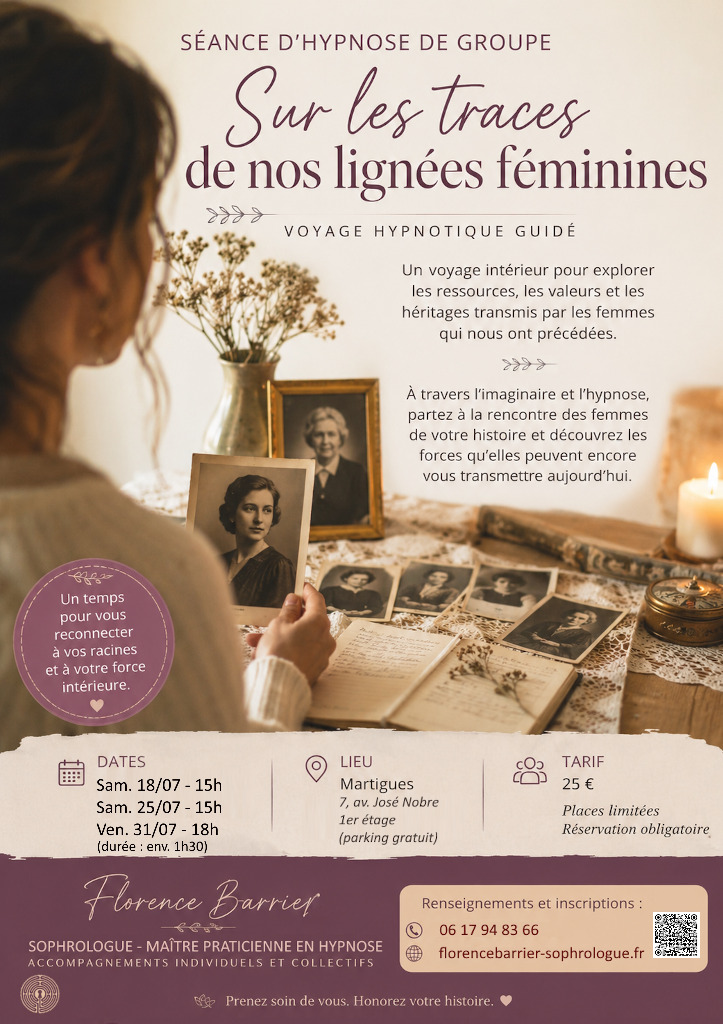 illustration Voyage hypnotique guidé : "Sur les traces de nos lignées féminines"