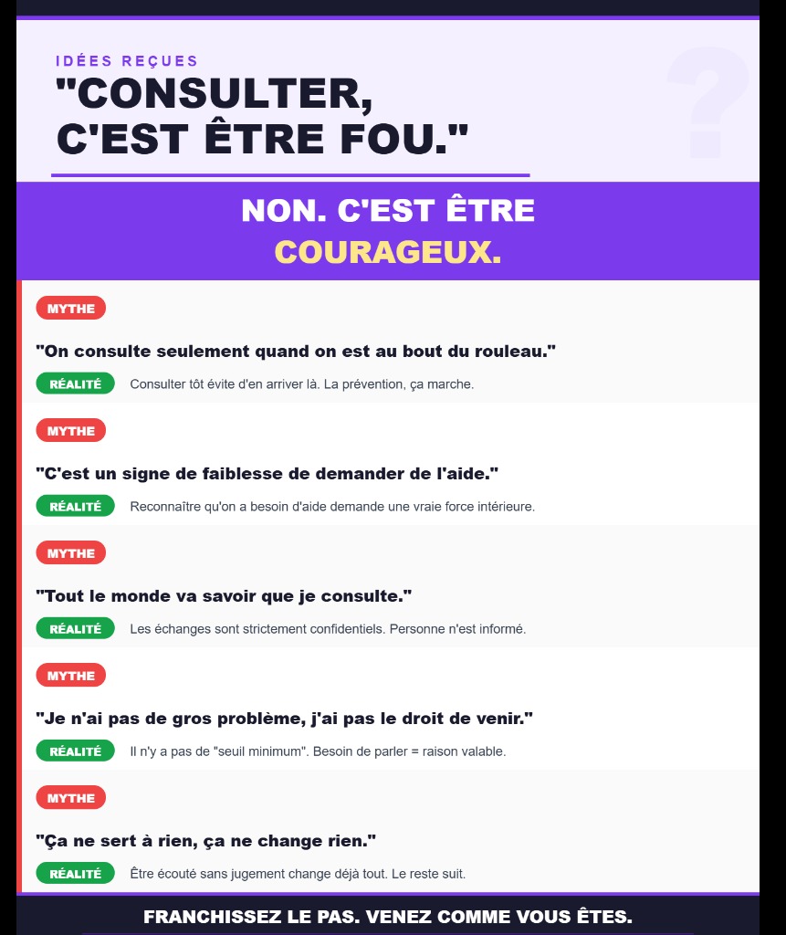 illustration Consulter un psychopraticien, c'est être fou ? On démystifie ensemble.