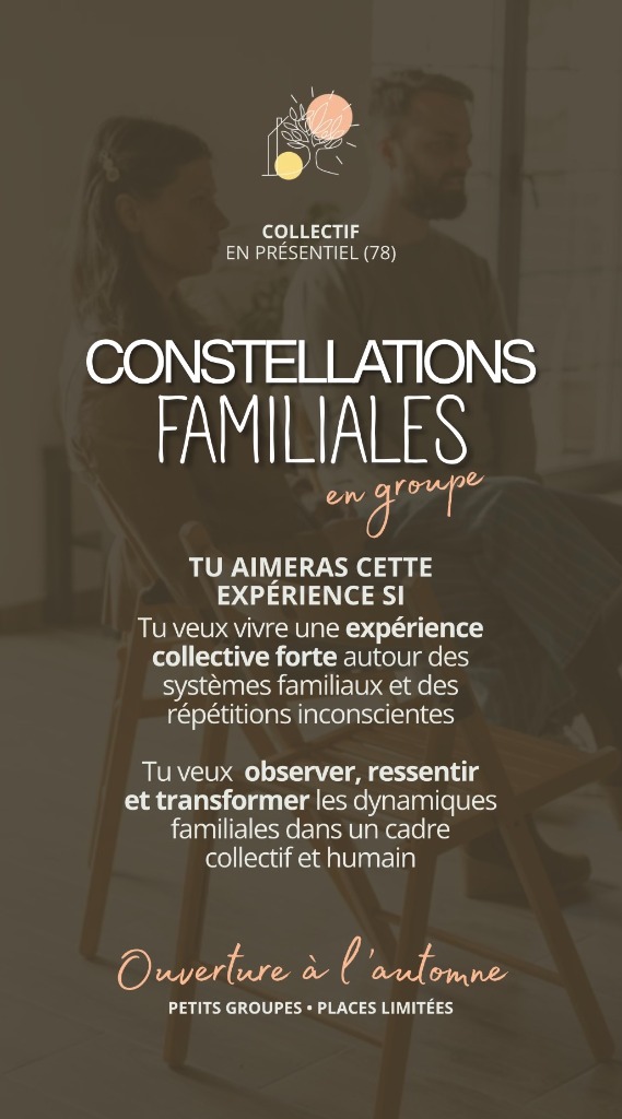 illustration Ateliers constellations familiales en groupe — automne 2026 🍂