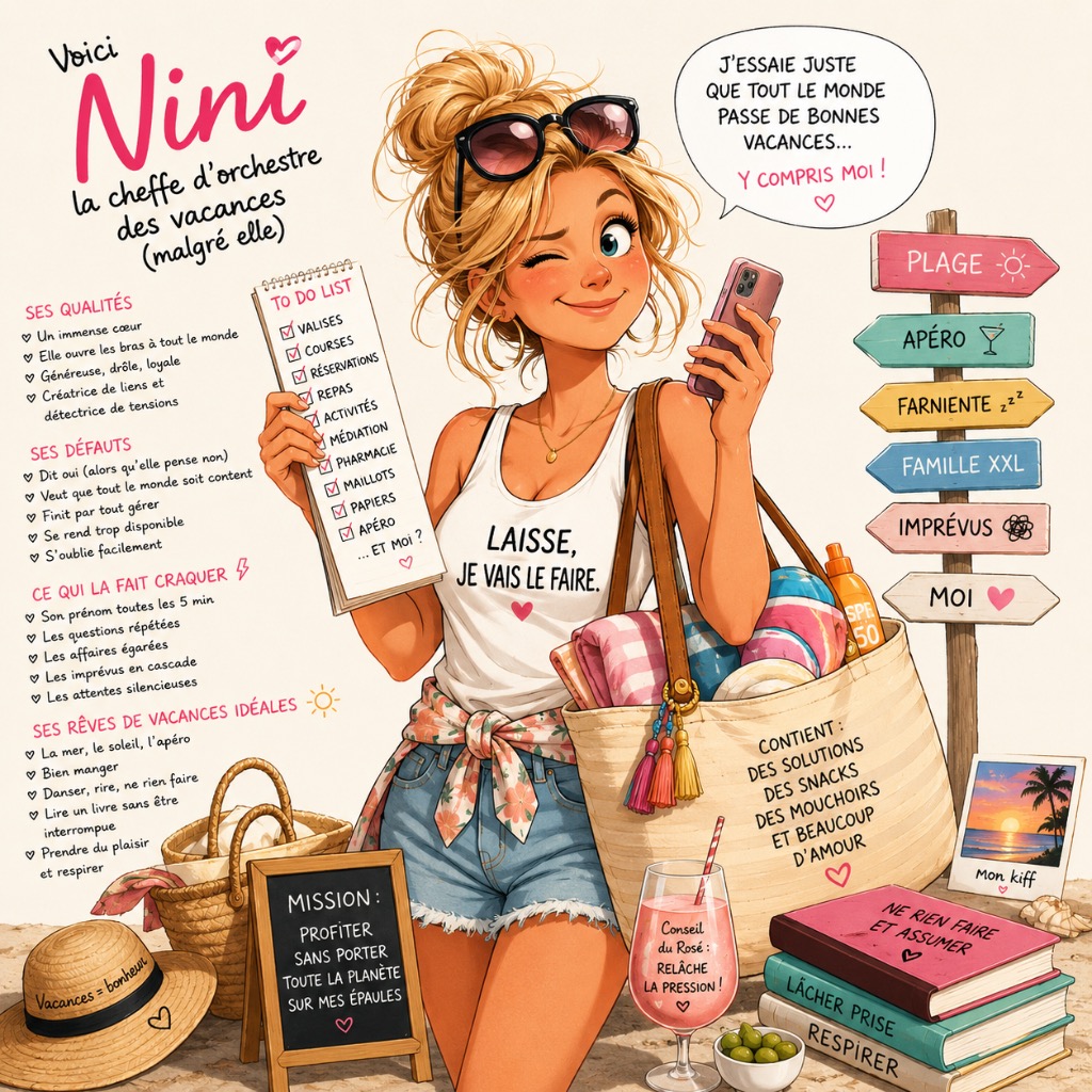 illustration Le cahier de vacances des femmes au grand cœur ! Et si, cette année… je faisais aussi partie de mes vacances ?