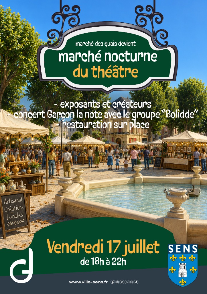illustration Marché nocture du Théâtre SENS
