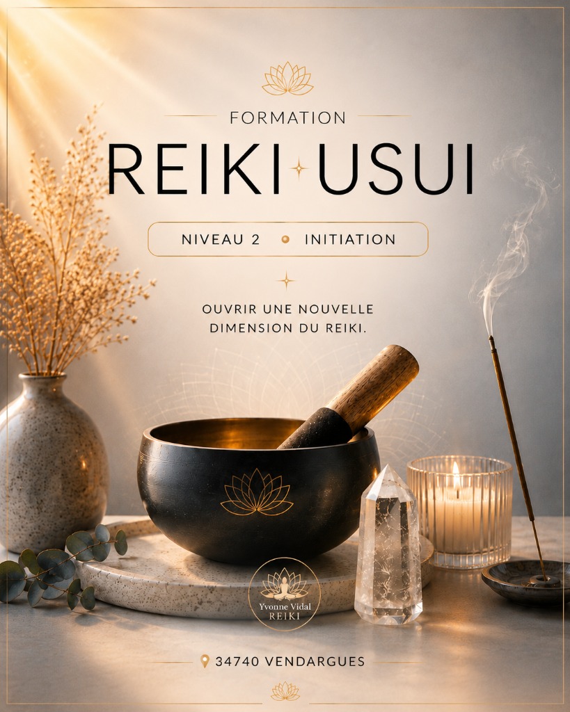 illustration Reiki Usui 2ème degré les 22 et 23 août 2026