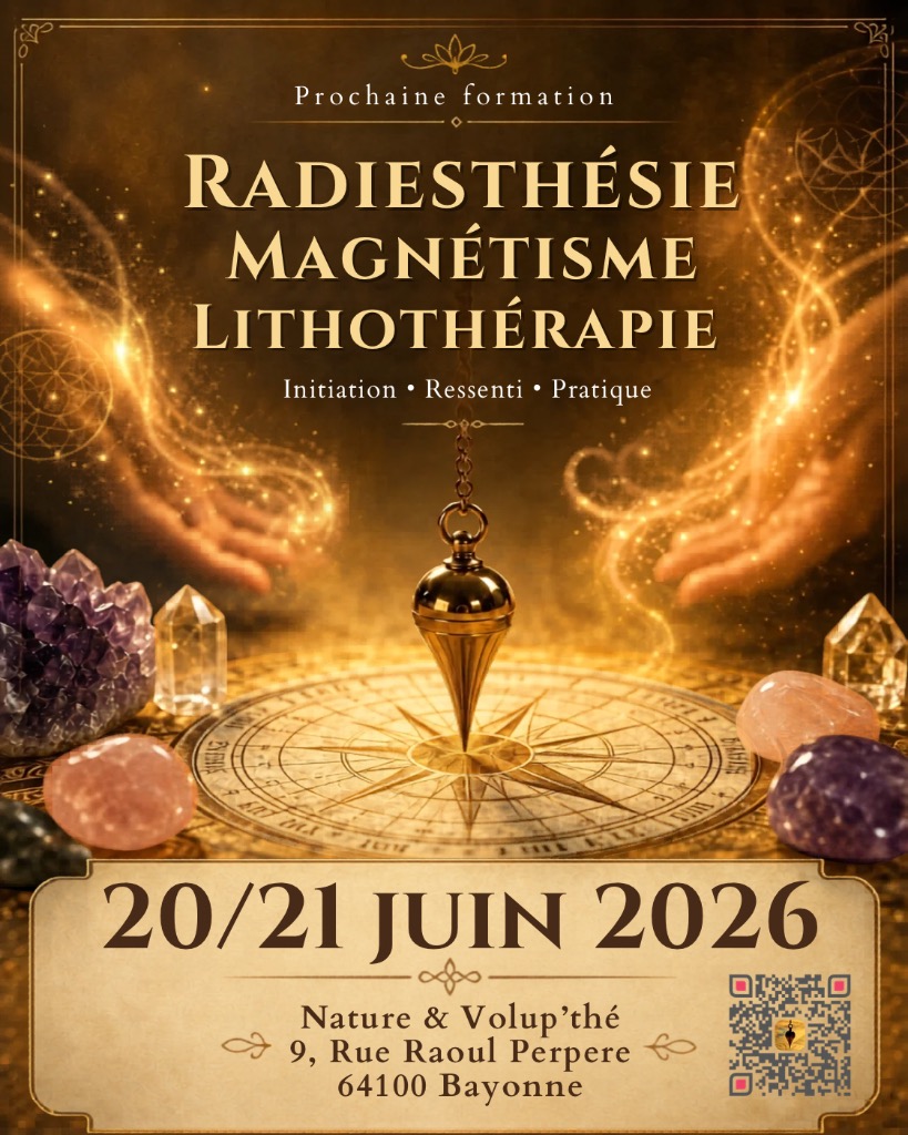 illustration Formation de Radiesthésie, magnétisme et lithothérapie du 20 au 21 juin 2026 à Bayonne