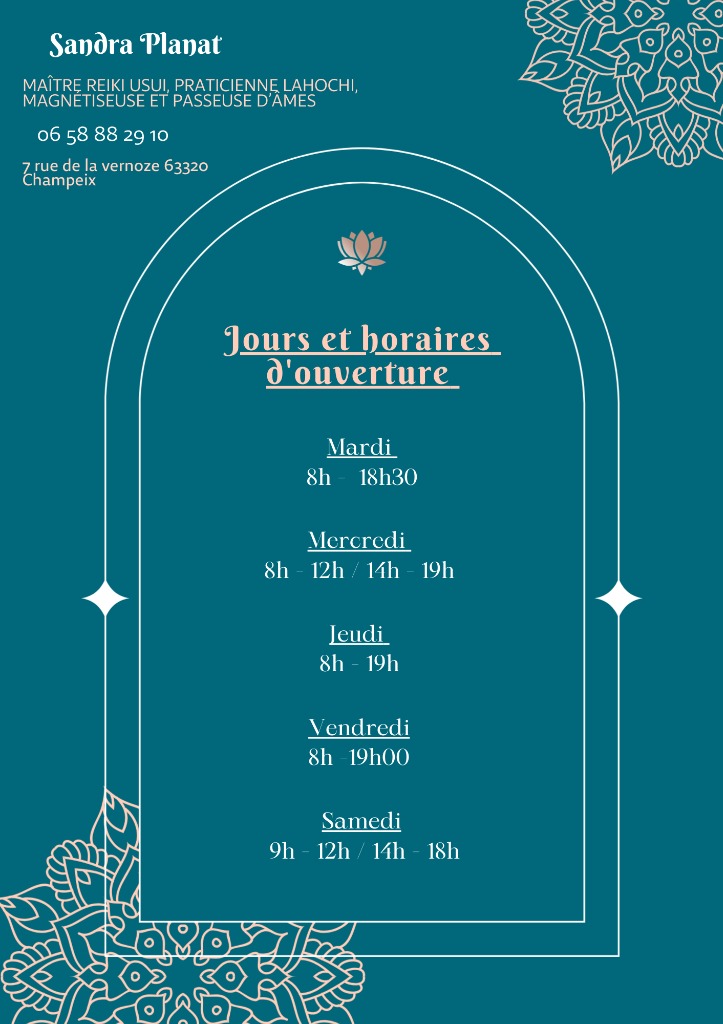 illustration Jours et heures d'ouverture