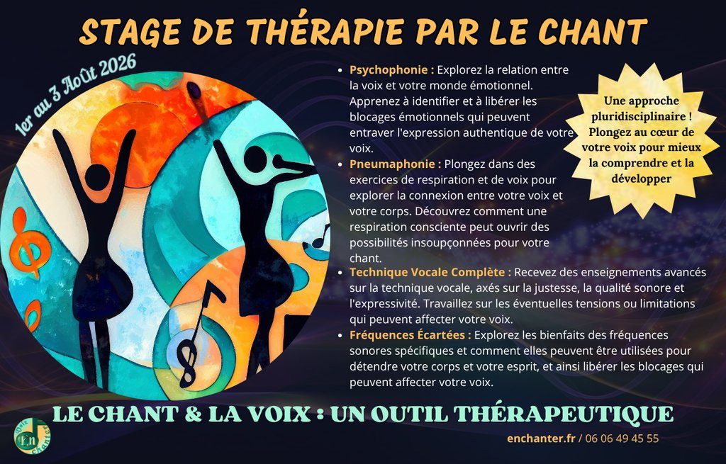 illustration Stage Thérapie par le chant Août 2026