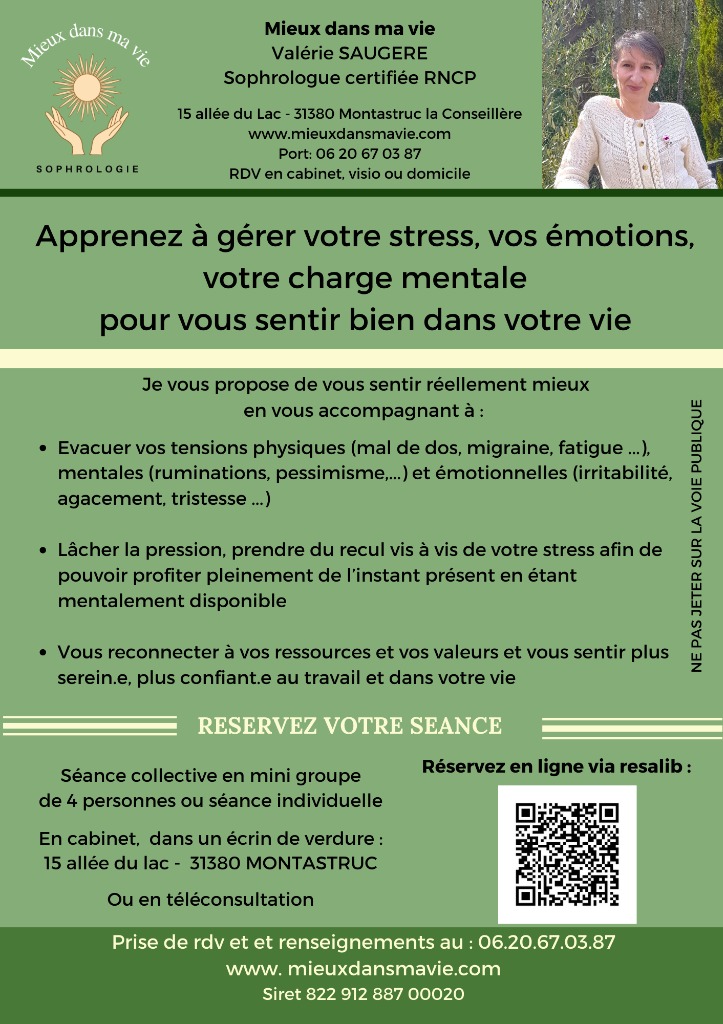 illustration APPRENEZ A GERER VOTRE STRESS, VOS EMOTIONS, VOTRE CHARGE MENTALE POUR VOUS SENTIR MIEUX DANS VOTRE VIE