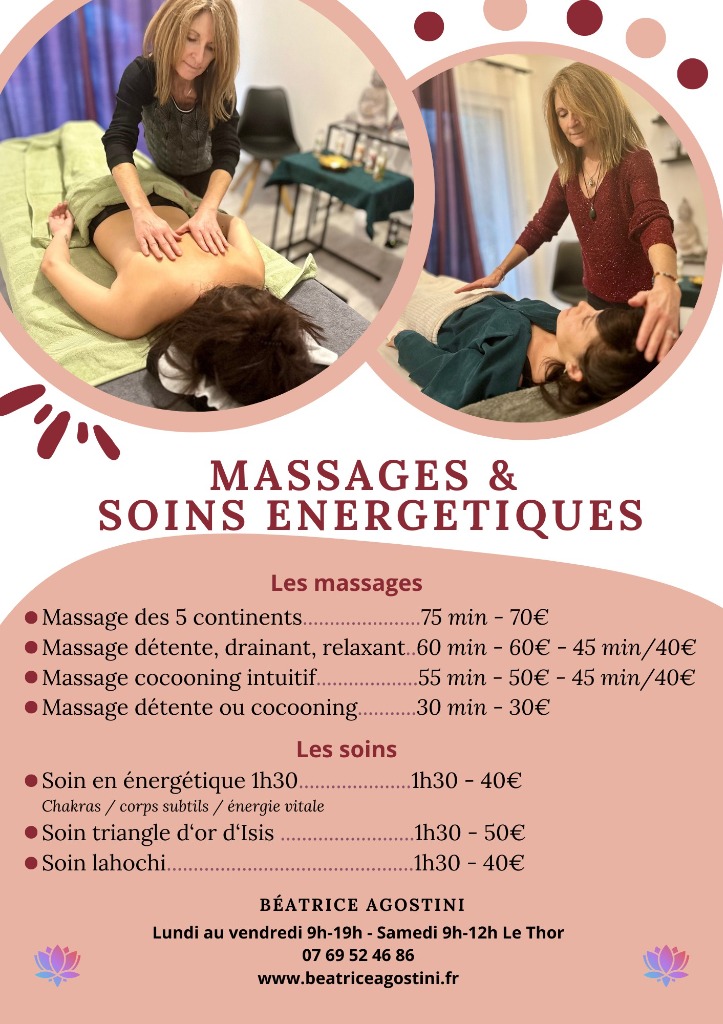 illustration Soins énergétiques ou massages
