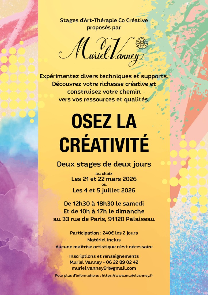 illustration "OSEZ LA CREATIVITE!" MARS ET JUILLET 2026
