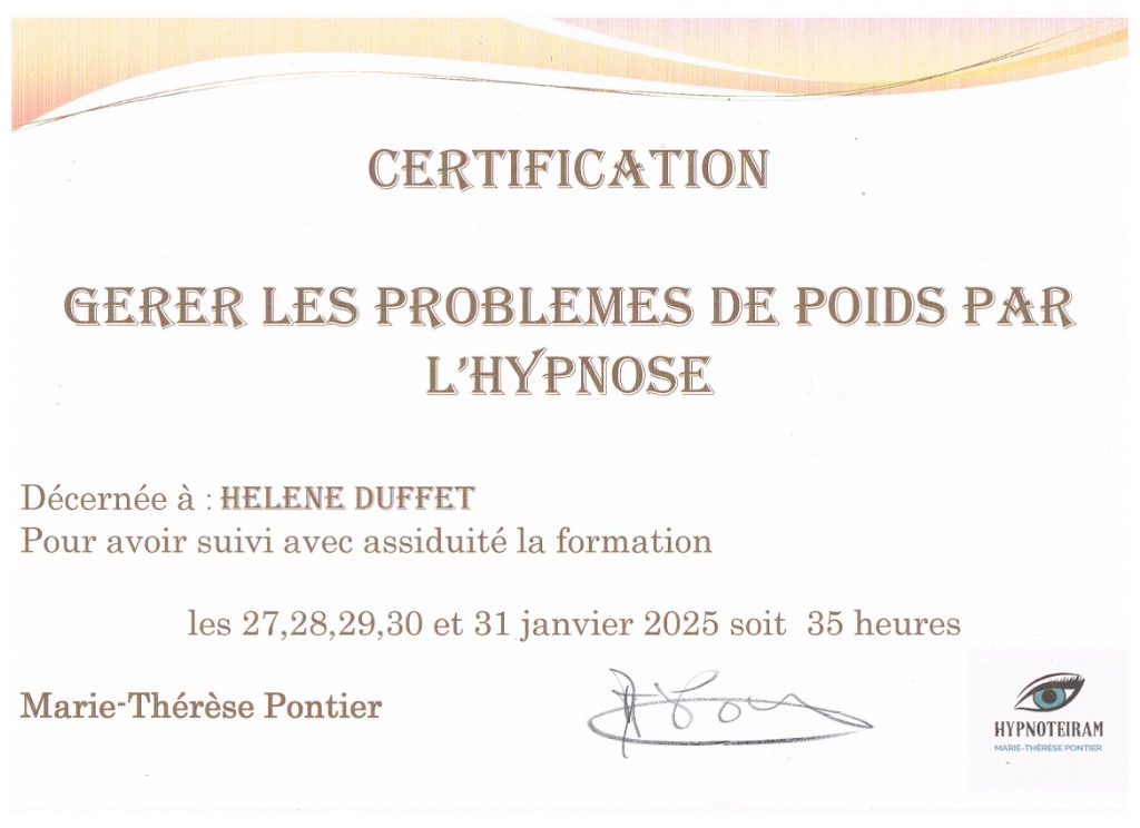 illustration Gestion du poids par l'hypnose