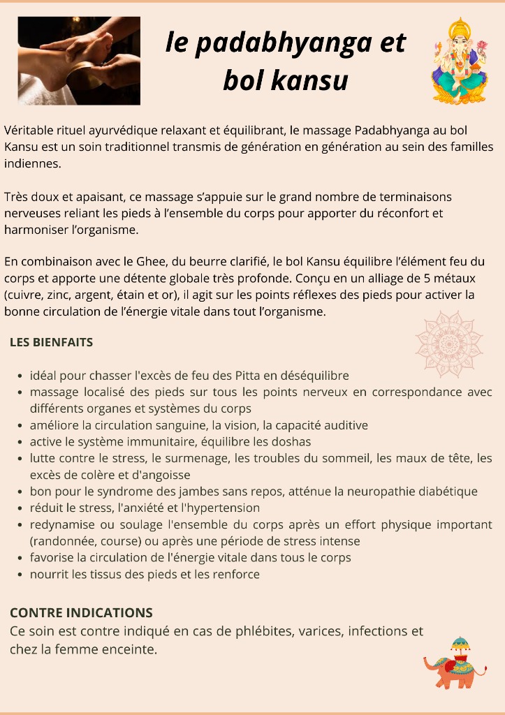 illustration le padabhyanga et bol kansu c'est quoi?
