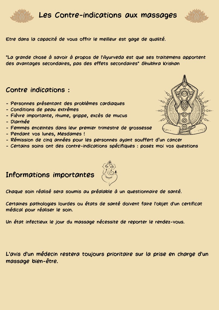 illustration les contre indications aux massages
