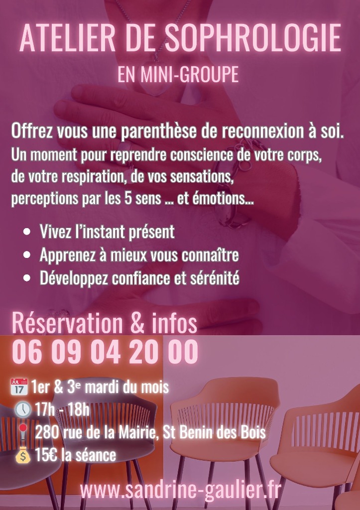 illustration Nouveau : atelier de sophrologie en mini groupe