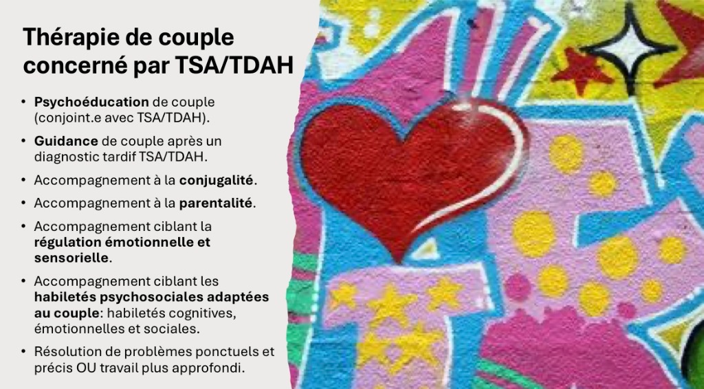 illustration Thérapie de couple concerné par TSA/TDAH