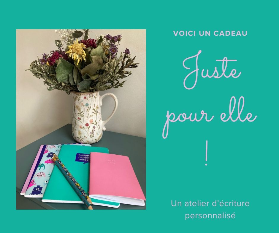 illustration Bon cadeau "Atelier d'Ecriture créative" à offrir à l'occasion de la fête des mères