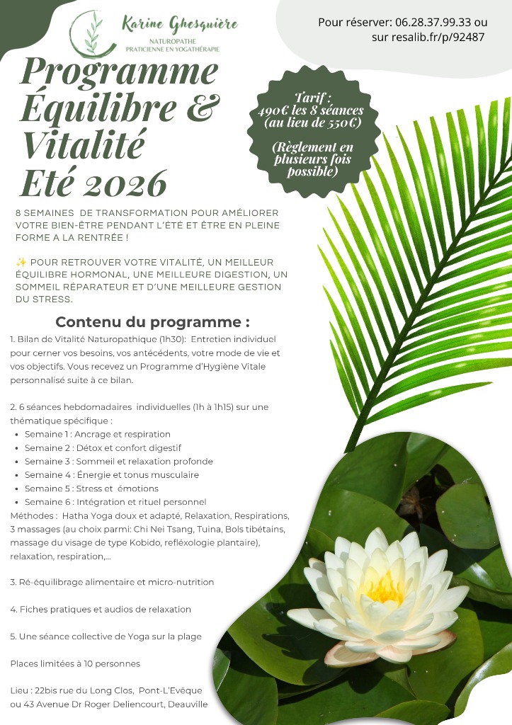 illustration Accompagnement remise en forme Equilibre et Vitalité - Eté 2026