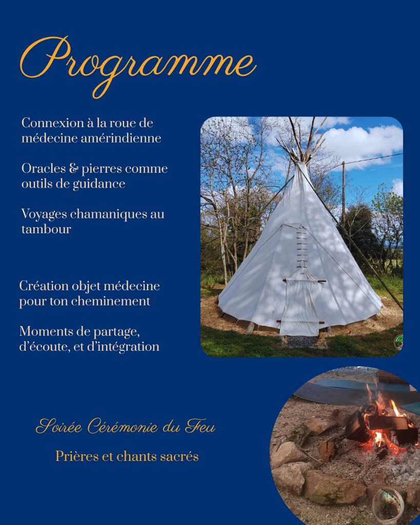 illustration 🌺 STAGE WEEK-END culture amérindienne🌺 " CLARIFIER SON CHEMIN INTERIEUR " Week-end immersif de guidance et de transformation