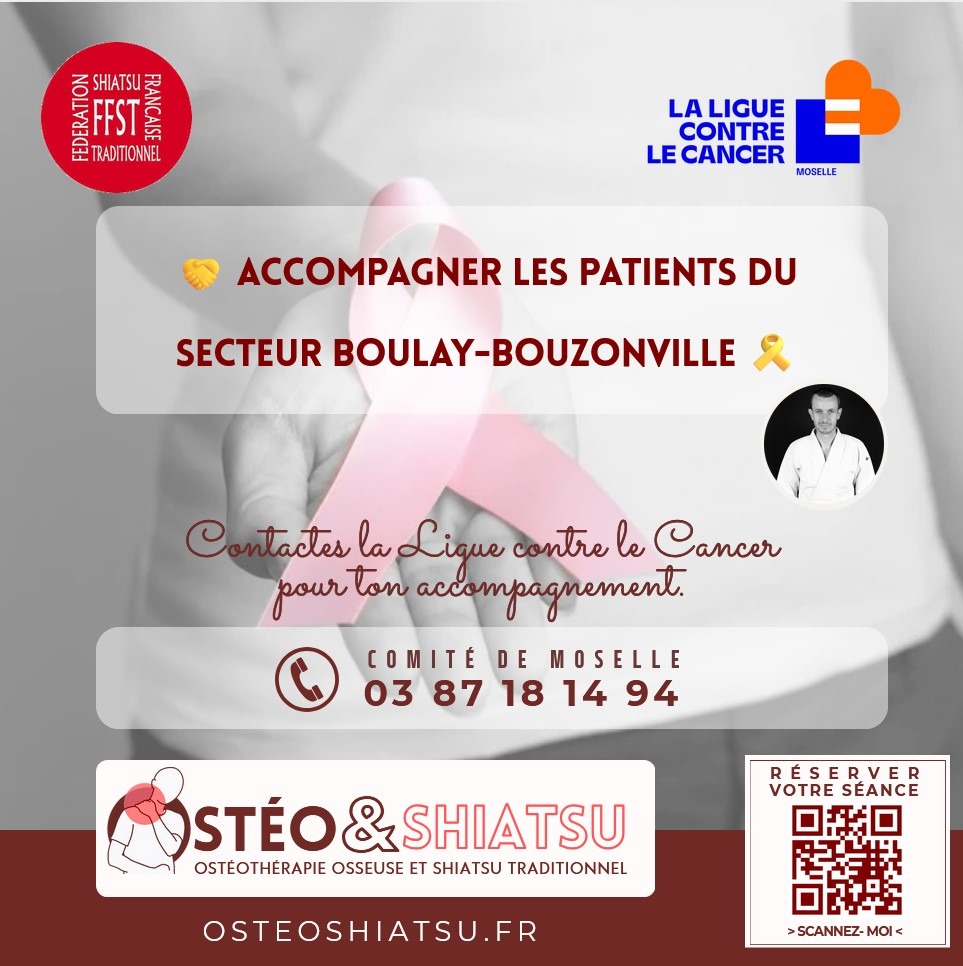 illustration 🤝 Partenariat Ostéo & Shiatsu avec la Ligue contre le Cancer secteur Boulay-Bouzonville 🎗️