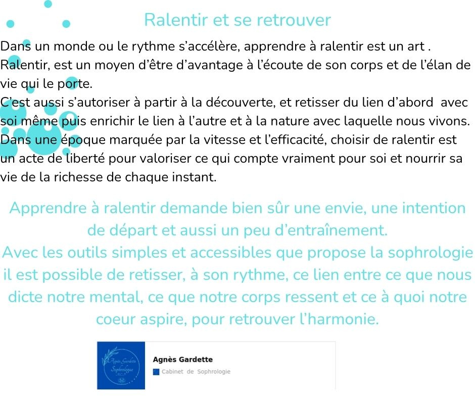 illustration Ralentir et se retrouver