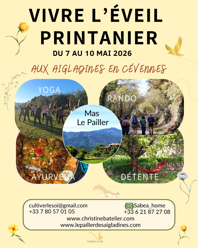 illustration Se Ressourcer en Cévennes - Yoga Nature et Ayurvéda aux Aigladines