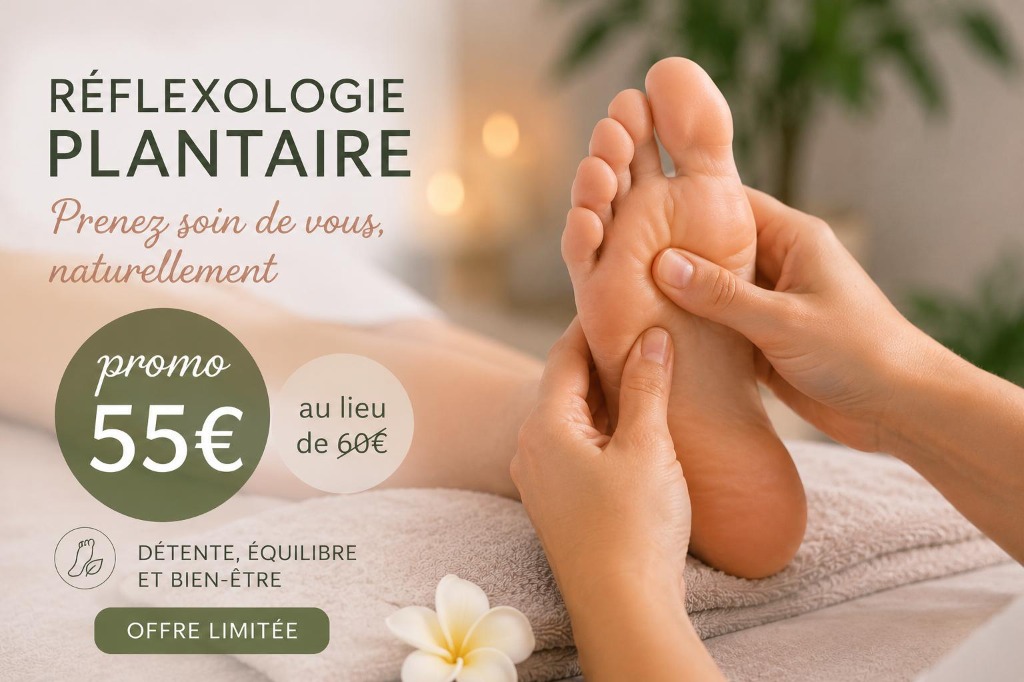 illustration Offre exceptionnelle Réflexologie plantaire à 55€ au lieu de 60€