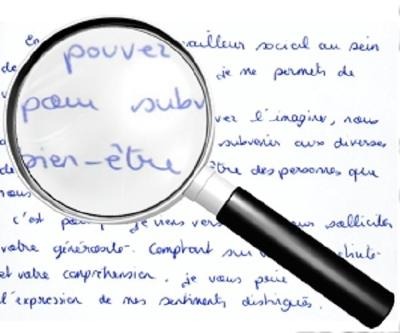 illustration Analyses graphologiques (étude de la personnalité)- Expertises (faux en écriture) Graphothérapie (rééducation de l'écriture des enfants et adolescents